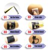 Temporary Tattoos Kit, 4Pcs Black Semi Permanent Tattoo Paste Cones, India Body DIY Art Painting for Women Men Kids, Summer Trend hand Plaste with 1 Bottle,4Pcs Nozzles,20Pcs Adhesive Stencil