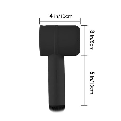 DODAMOUR Silicone Hairdryer Case Compatible with HD01 HD03 Dyson Hairdryer, Travel Hair Dryer Skin, Protective Case Cover (Black, Purple)