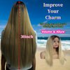 ALTIMWIGS Lace Front Wigs Straight Hair For Black Women 14x4 Glueless Lace Hair Synthetic Long Silk Straight Natural Wig Heat Resistant Fiber Natural Hair Wig With Baby Hair For Black Blonde 30 Inch
