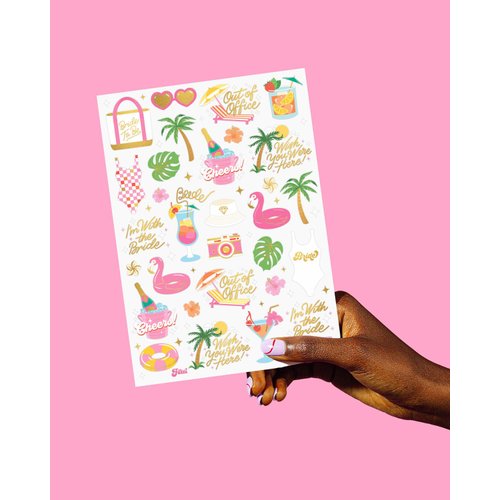 xo, Fetti Bachelorette Party Summer Party Temporary Tattoos - 50 Foil Styles | Pool Party Bach Decoration, Bridesmaid Favor, Bride to Be Gift, Bridal Shower Supplies, Engagement Accessory, Maid of Hon