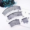 10 PCS 10 Teeth/4cm Long Hair Clip Combs Metal Wire Hair Combs Wire Twist Bridal Wedding Party Comb Barrettes Hair Pins Veil Hair Comb Bulk For Women Girls (Black)