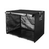 Senmortar Double Door Dog Crate Cover Wire Dog Cage Cover Waterproof Durable Lightweight 420D Polyester Pet Kennel Cover Indoor Outdoor Protection Cage Covers for Dog Crates Black 42 inches