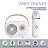 Mini Karaoke Machine for Kids with 2 Wireless Microphones Portable Kids Microphone, Karaoke Microphone for Kids Age 5, 6, 7, 8, 9, 10,11+Years(White)