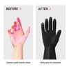 ThxToms 3 Pairs Hair Dye Gloves, Reusable Professional Hair Color Rubber Gloves for Home and Salon Black,Small