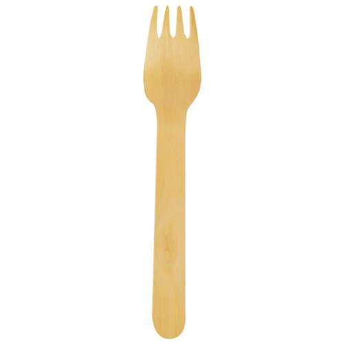 Perfect Stix Disposable Wooden Forks. 100% All- Natural Wooden Compostable Forks 6" Length (Pack of 100)