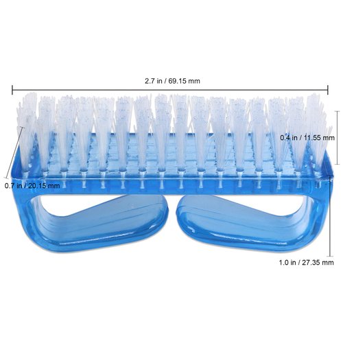 Beauticom (Pack of 4 Pieces) Mixed Colored Scrub Brush with Handle for use on Nails Brush, Cleaning Brush, Manicure Brush, Sanitize Brush, General Use Brush