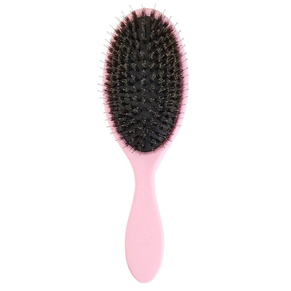Boar Bristle Detangling Hair Brush for Curly Fine Straight Natural Tangled Hair, Anti-frizz Styling Hairbrush for Women and Men, Boar Nylon Bristle Paddle Brush