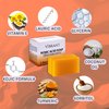 Generic VIBRANT Kojic Acid Soap Bars with Vitamin E, Turmeric, Collagen, Coconut Oil - Korean Brightening Soap & Anti-Aging Soap, Moisturizing & Skin Lightening (2 x 100g), Orange