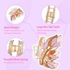 Yonchic 2-Piece Multiple Shapes Metal Hair Clips, Leaves Hair Claws for Thin/Medium Thick Hair, Elegant Tulip Barrettes Strong Hold Hair Clamps Non Slip Cute Hair Catch Clip Accessories