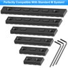 FANGOSS Single Picatinny Rails Set for Mloc with 13 T-Nuts & 13 Screws & 3 Allen Wrench - Black