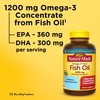 Nature Made Fish Oil Omega 3 Supplements, Omega 3 Fish Oil as Ethyl Esters 1200 mg Softgels, EPA DHA Supplement for Healthy Heart, Brain, Eye Support, One Per Day, 100 Softgels
