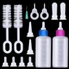 Tondiamo 16 Pieces Pet Feeding Bottle Kit Kitten Bottles Kitten Milk Replacer Puppy Milk Feeder with Replacement Nipples Puppy Feeding Bottles for Small Animals Newborn Dog and cat Nursing Supplies