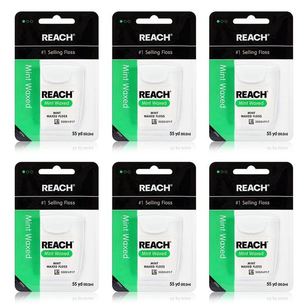 Reach 55 YD Floss | Mint Flavored | 6 Pack