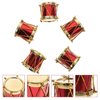 5Pcs Miniature Drum Mini Drum Set Dollhouse Mini Percussion Musical Instrument Model 3D Model Collectible for Home Decor Toy