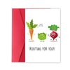 XXDJLP Funny Graduation Good Luck Card for Kids, Food Pun Encouragement Card for Vegan Family Member, Cute Supportive Card Gifts for Best Friends Women Men, Happy Birthday Card Rooting For You