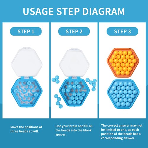 Suerte Brain Puzzle Games for Adult Pocket Puzzle Beads Brain Teaser Puzzle Game with 500 Challenges Logic Game for Kids 8-12 Educational Toys Gifts