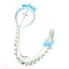YISSION Princess Dess up Wigs Headband for Girls Long Braided Wig Headband with Blue Crown Costume Accessories Cosplay Birthday Party Hair Decorations
