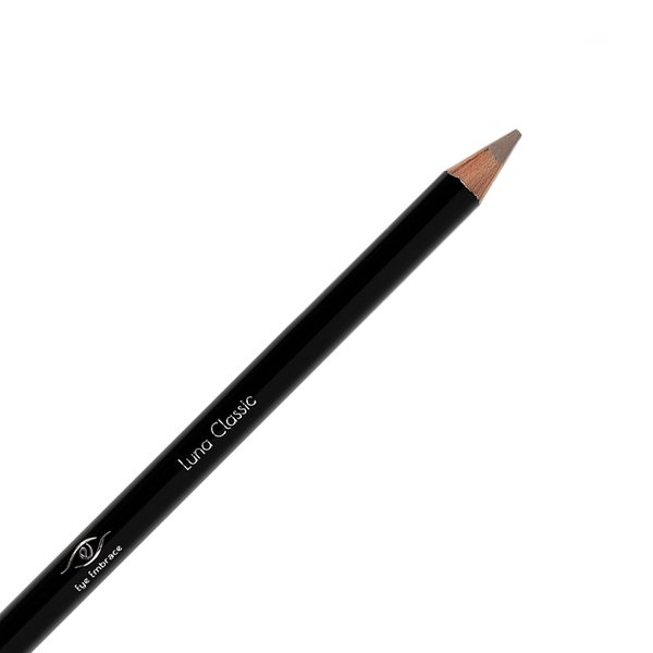 Eye Embrace Luna Classic: Light Brown-Gray Wooden Eyebrow Pencil – Waterproof, Double-Ended Pencil with Sharpener & Spoolie Brush, Cruelty-Free
