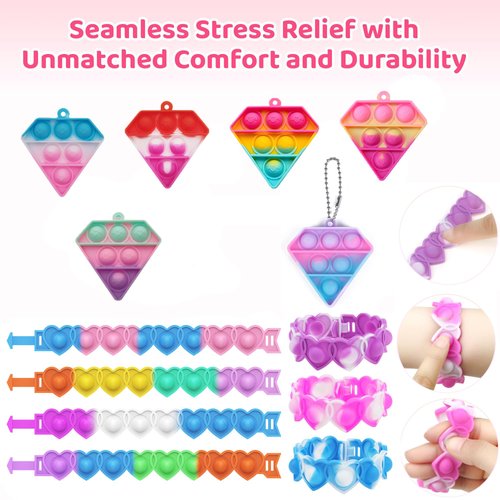 Taulaap 64 PCS Valentines Day Party Favors for Kids Boy Girl, Treasure Box Toys, Pinata Filler Goodie Bag Stuffers, School Classroom Rewards, Treasure Chest Prizes, Classroom Exchange Gifts Prizes