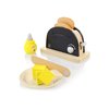 Hape Wooden Black Pop up Toaster Set| Pretend Play Kitchen Playset with Toast, Butter and Honey for Preschoolers Ages 3 Years and Up