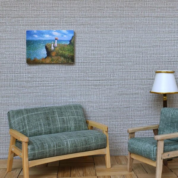 iland Miniature Dollhouse Accessories, Dollhouse Wallpaper on 1/12 1/6 Scale, Thickened 3pcs with 3D Embossed Stripes (Elegant Lattice Embossed Texture)