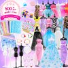 MGparty 800+ Pcs Fashion Designer Kit for Girls with 4 Mannequins Sewing Kit DIY Arts and Crafts for Kid Ages 8-12 Years Old Girls Birthday Gifts Christmas Gifts for Teen Girls Age 6 7 8 9 10 11 12+