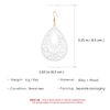 MALOYANVE Bohemian Wood Earrings for Women Girls Handmade Natural Retro Lightweight Teardrop Geometric Hollow Wooden African Dangle Drop Geometric Statement Earrings Boho Vintage Ethnic (White)
