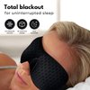 Samadhaan 3D Contoured Eye Masks for Sleep - Light Weight Eye Mask for Sleeping - 3D Travel Eye Mask for Eyelash Extensions with Velcro Closure - Concave Molded Night Eye Covers for Sleeping - Black