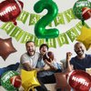 HADCKJA Football Balloon Football Birthday Decorations 2nd Birthday Balloon Rugby Golden Brown Star Rugby Field Balloon Touchdown Sports Theme Football Party Supplies Birthday Party Decorations 9Pcs