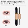 ANECOES Double Ended Mascara Black Waterproof Volumizing and Lengthening Mascara,Long And Curling,Fiber Mascara Eyelashes Makeup Tool 0.34 fl oz(Pack of 1)
