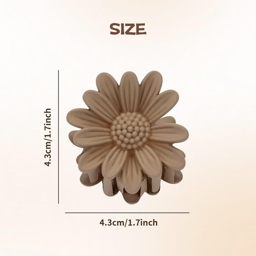 inSowni 20 Pieces 4.3cm/1.7" Colorful Plastic Daisy Sunflower Hair Claws Non Slip Strong Hold Hair Clips Barrettes Clamps Accessories for Women Girls Teens Kids