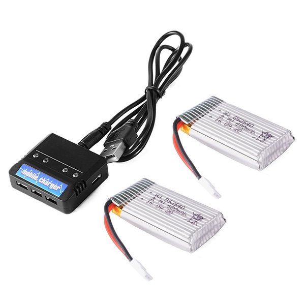 REPLACE PARTS(2x BATTERY+charger) FOR World Tech Toys 34937 Striker 2.4 GHz 4.5 CH RC Spy Drone