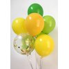 12Inch Assorted Balloons Yellow Green Gold Confetti for Party Decorations Boy Birthday (Green + Confetti gold)