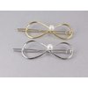 Gold Infinity Barrette Outline Shape Metal Hair Clip Barrette Gold Shiny Clip Colored Hair Clips For Women Girls