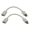 zdyCGTime 4.5Inch Cellphone/Tablet USB Micro Male to Female Sync & Charging Extension Cable(2 Pack White