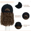 SEGO Hat with Hair Baseball Cap with Hair Extensions for Women Heat Resistant Synthetic 8'' Adjustable Long Curly Hairpiece Replacement Wigs in Hat for Girls