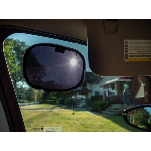 GLARE PATCH - The Miniature Static Cling car Window Sun Glare Blocker for Driver. Sun Shade for Infant and Baby car Seats, Baby Side Window, Driver Shade, Glare Visor, Driver Safety. Pack of 2