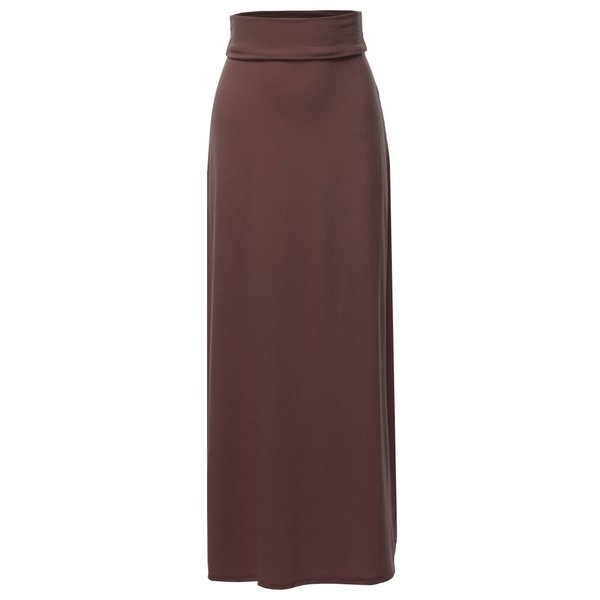A2Y Basic Foldable High Waist Floor Length Maxi Skirts Americano M