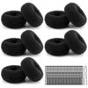 MAGDIY 10 Pcs Hair Bun Maker Medium Hair Donuts for Buns, Black Ballet Bun Kit with 50pcs U Shaped Hair Pins and 10pcs Sock Bun for Women Girls Short & Thin Hair (Size M-3.15 inch, Brown)
