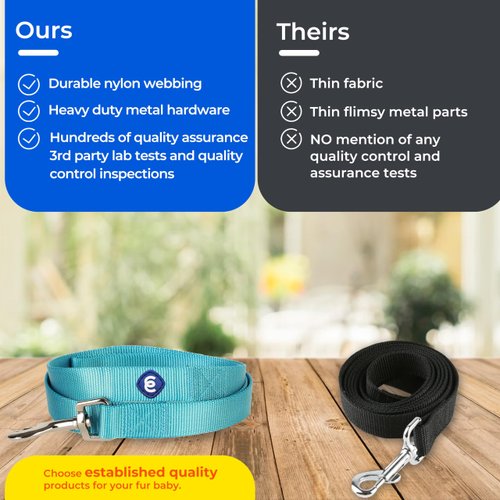 Blueberry Pet Essentials Durable Classic Dog Leash | Basic Nylon Dog Leash | 5ft. x 3/4" Medium Dog Leash | Royal Blue Dog Leash | Standard Dog Leashes & Lightweight Dog Leash for Training