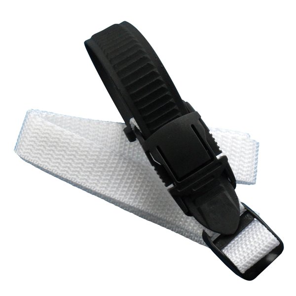 Dock Edge + Fender Lok Kwik Adjust Ratcheted Strap -White
