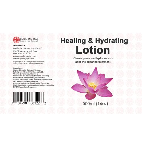 Sugaring After Treatment Healing & Hydrating Lotion 500ml. 16Oz