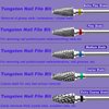 Fantexy Nail Drill Bits Set For Acrylic Nails,3/32 Inch Professional Tungsten Nail File Bits Nail Art Tools,Manicure Pedicure Shapen Remove Tools, Home Salon Use(5pcs）
