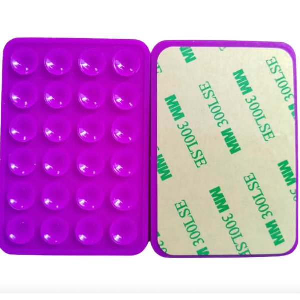 Silicone Suction Phone Case Adhesive Mount (Purple)
