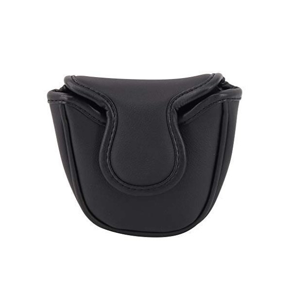 Golf Mallet Putter Cover Headcover Heel Shaft PU Leather Golf Club Protector Magnetic Closure