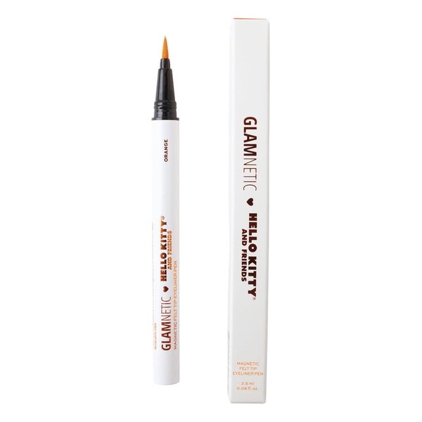Magnetic Felt Tip Eyeliner Pen Orange | Waterproof Liquid Liner Pen, All Day Hold for Magnetic Eyelashes, Paraben free and Sweatproof Eyeliner, Orange Shade