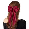 Red Ribbon Hairclip Vintage Satin Bow Bowknot Hairpin Women Hair Clip,Clips and Barrettes