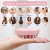 Silicone Massager Hair Brush,Integrated Silicone Design, Hair Scrubber with Soft Silicone Bristles for Shower, Dandruff Removal & Relax Scalp, Wet Dry Shampoo Brush Fit for Men, Women & Kids(Pink)