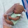 Mire & Mire 7" Boy Reborn Baby Dolls Silicone Full Body Soft Mini Realistic Newborn Baby Dolls Real Life Tiny Baby Doll with Feeding Accessories（Green）