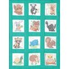 Jack Dempsey Needle Art Forest Friends Embroidery Kit, 9" x 9" Blocks, White